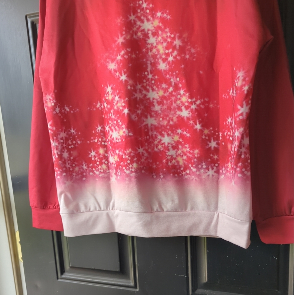 NWOT Women's Christmas/Winter Sweatshirt Snowflakes Snowman Size L - Picture 6 of 11